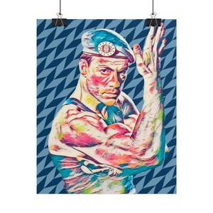 Van Damme as Guile Poster | Street Fighter Movie Wall Art | Van Damme Rolled Matte Poster | Jean Claude Van Damme Poster