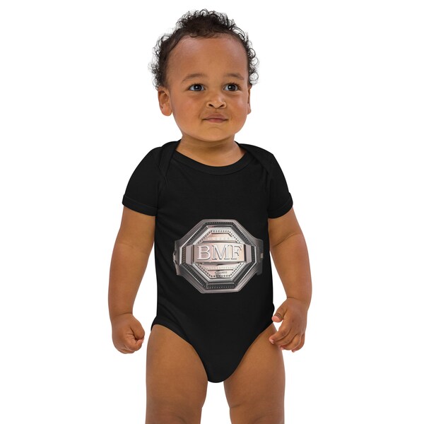 BMF Belt Organic cotton baby bodysuit