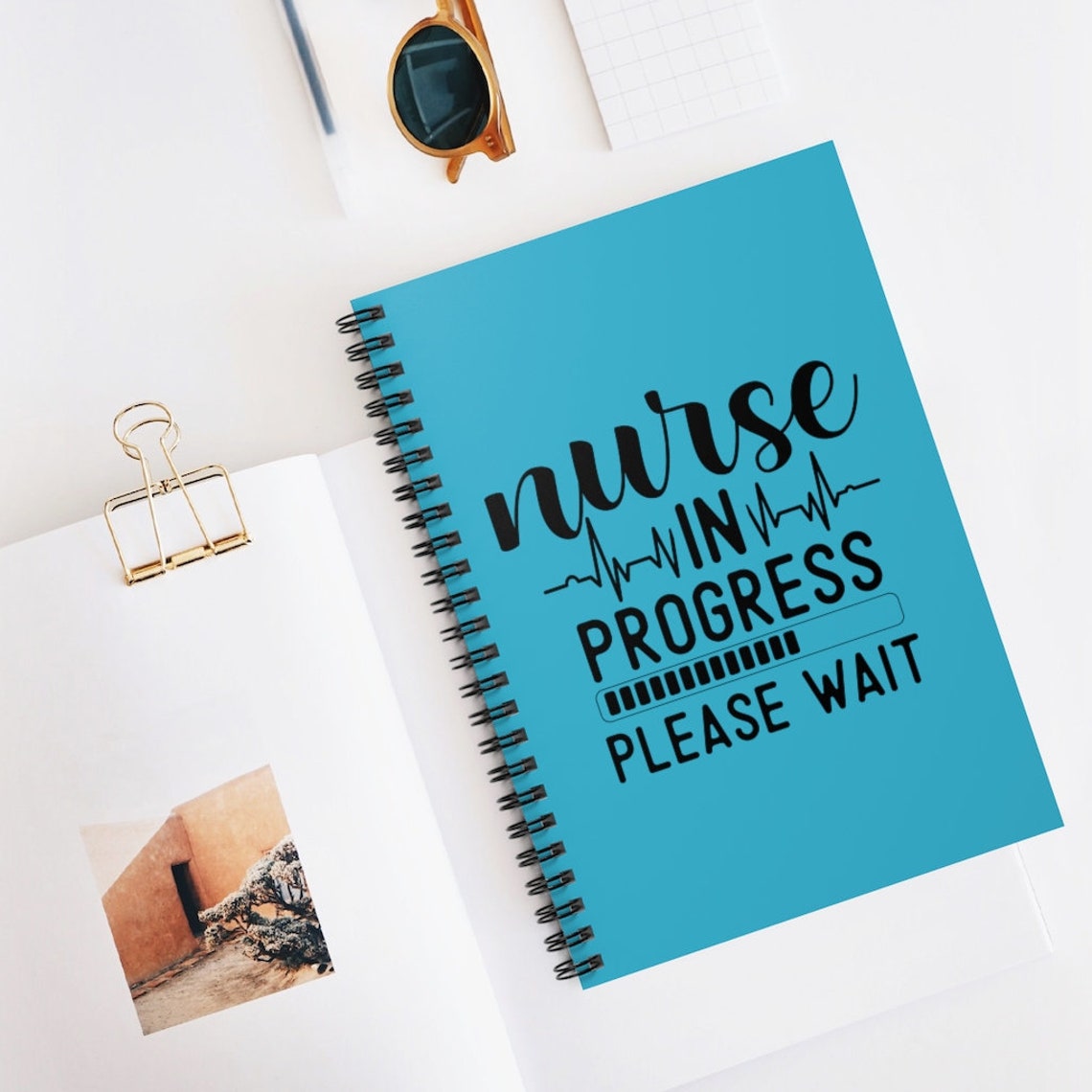 Nurse in Progress Spiral Notebook Ruled Line Etsy