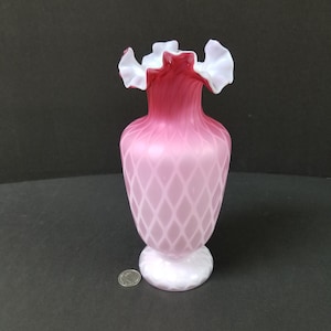 Antique Mt. Washington Satin Glass Pedestal Vase