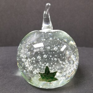 Altaglass Clear Apple Paperweight