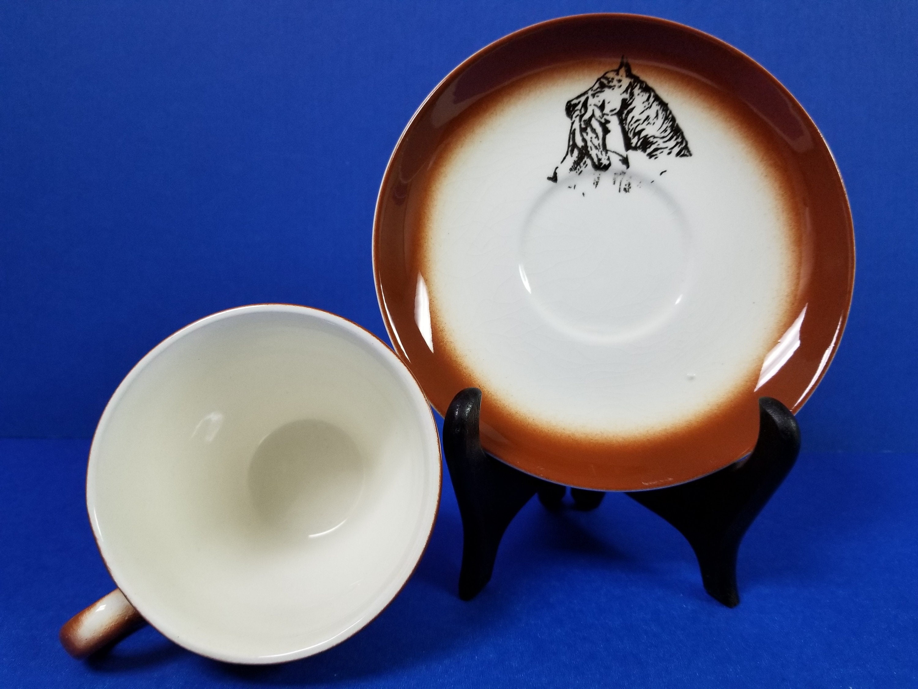 Hycroft China Cup and Saucer horse and Foal Etsy