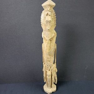 Papua New Guinea Bird Faced Wood Carving