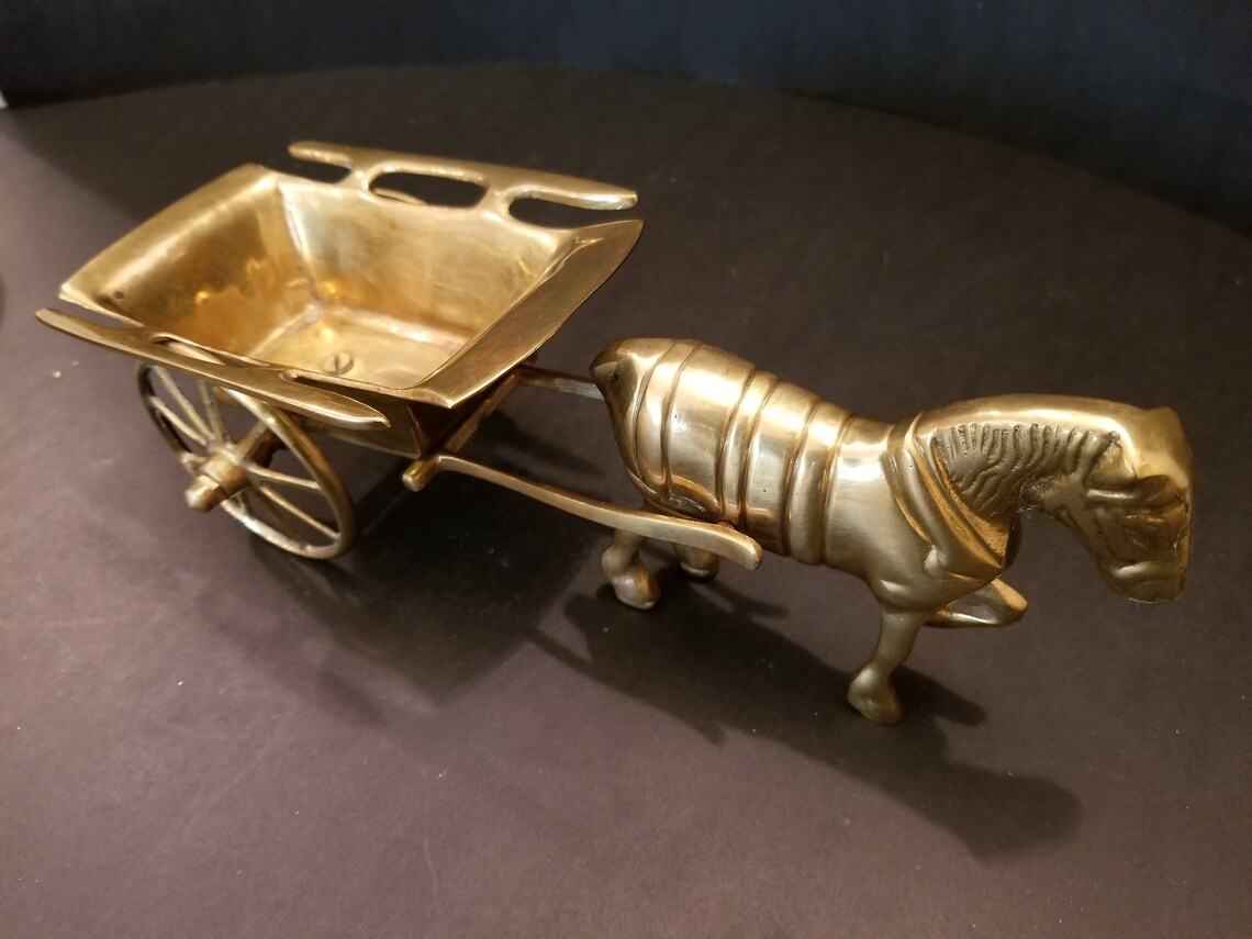 Vintage Brass Horse and Cart Etsy UK