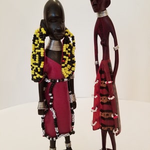 Ndebele Beaded Wood Carving