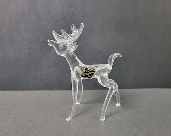 Altaglass Solid Clear Glass Reindeer