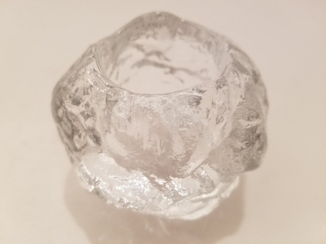 Vintage Kosta Boda snowball Tea Light Holder Etsy