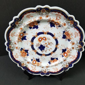 Antique Hicks, Meigh & Johnson Imari Scalloped Plate