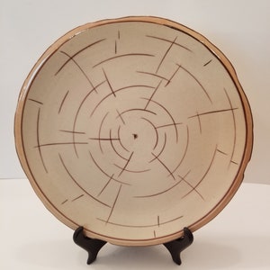 Vintage &quot;Sunburst Ceramics Ltd. Birch Bark Plate