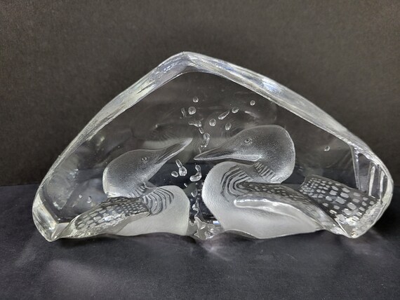Mats Jonasson Lead Crystal Loons - Etsy Canada