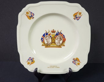 ジョ-ジ6世戴冠式ガラス皿(プレ-ト付き) ジョ-ジ6世戴冠式ガラス皿(プレ-ト付き)