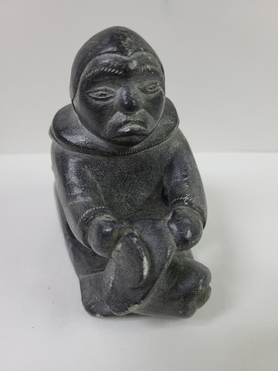 Vintage Inuit Soapstone Carving 