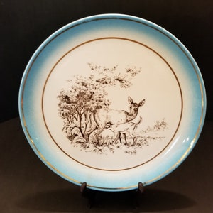 Hycroft Potteries Deer and Fawn Plate