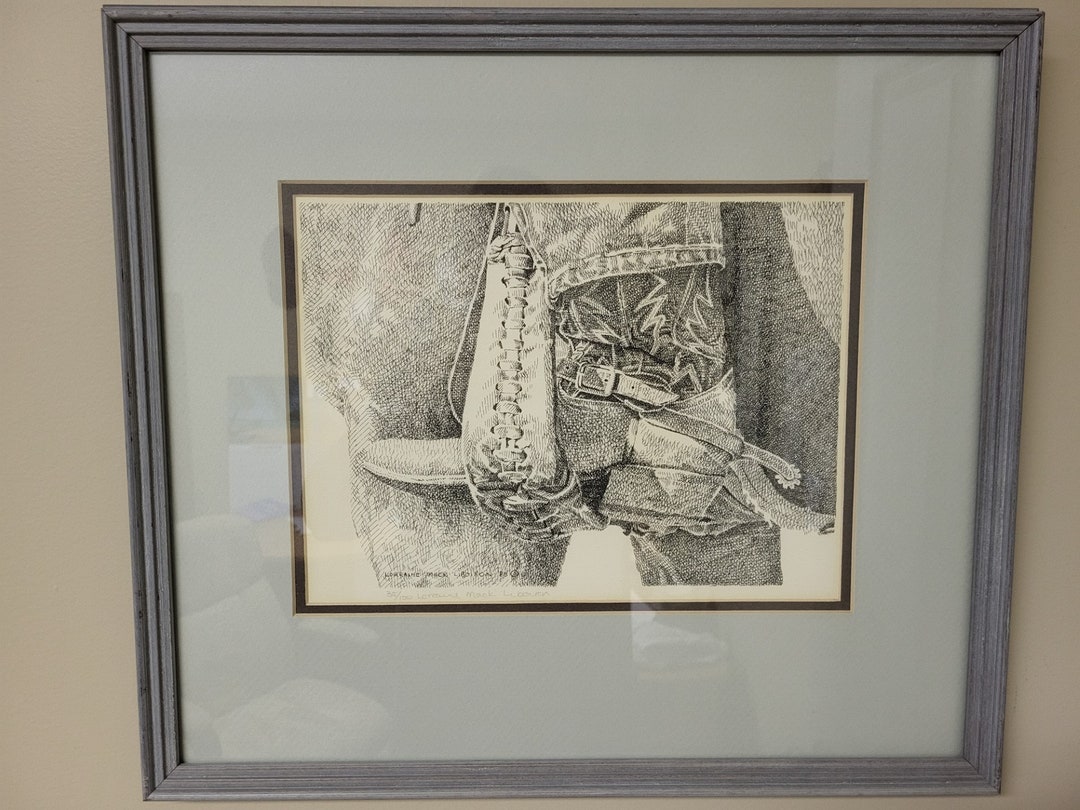 Lorraine Mack-liboiron Cowboy Boot Stirrup Print - Etsy
