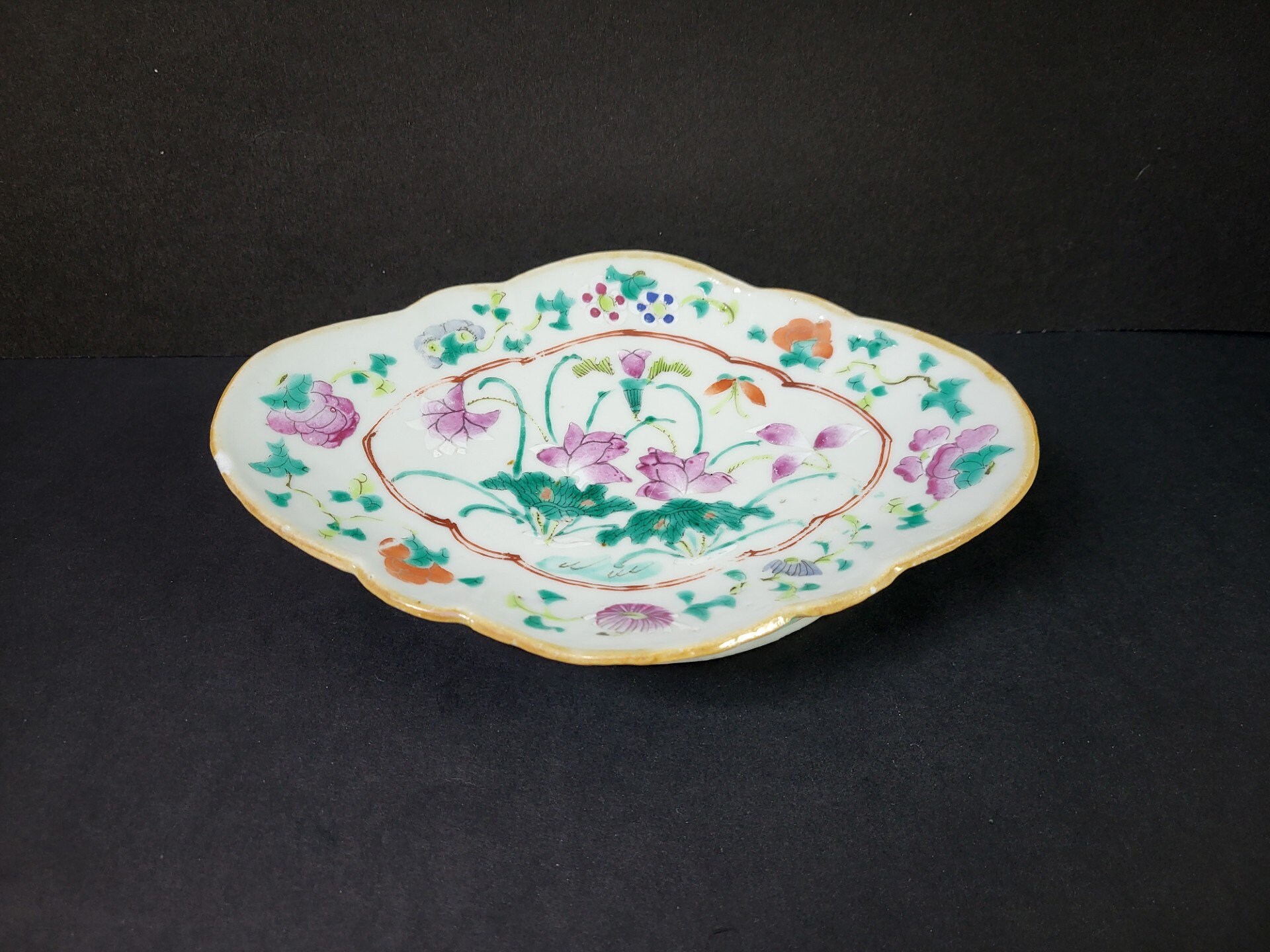 アンティーク中国ニョニャプラナカン台座ダイヤモンド型皿 - Etsy 日本