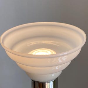 Cone Diffuser MCM Vtg Floor Or Table Lamp Shade - MilkGlass - 6 3/4"x4 1/4" - 2 1/4" Fitter - Ring Ware / Beehive Pattern - In Canada - VG++
