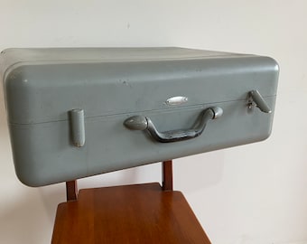 HALLIBURTON Authentic Original Late 30s, Early 40s Very Scarce Aluminum Suitcase - 1939 Design Patent - Erle Halliburton's 1st !! - Painted