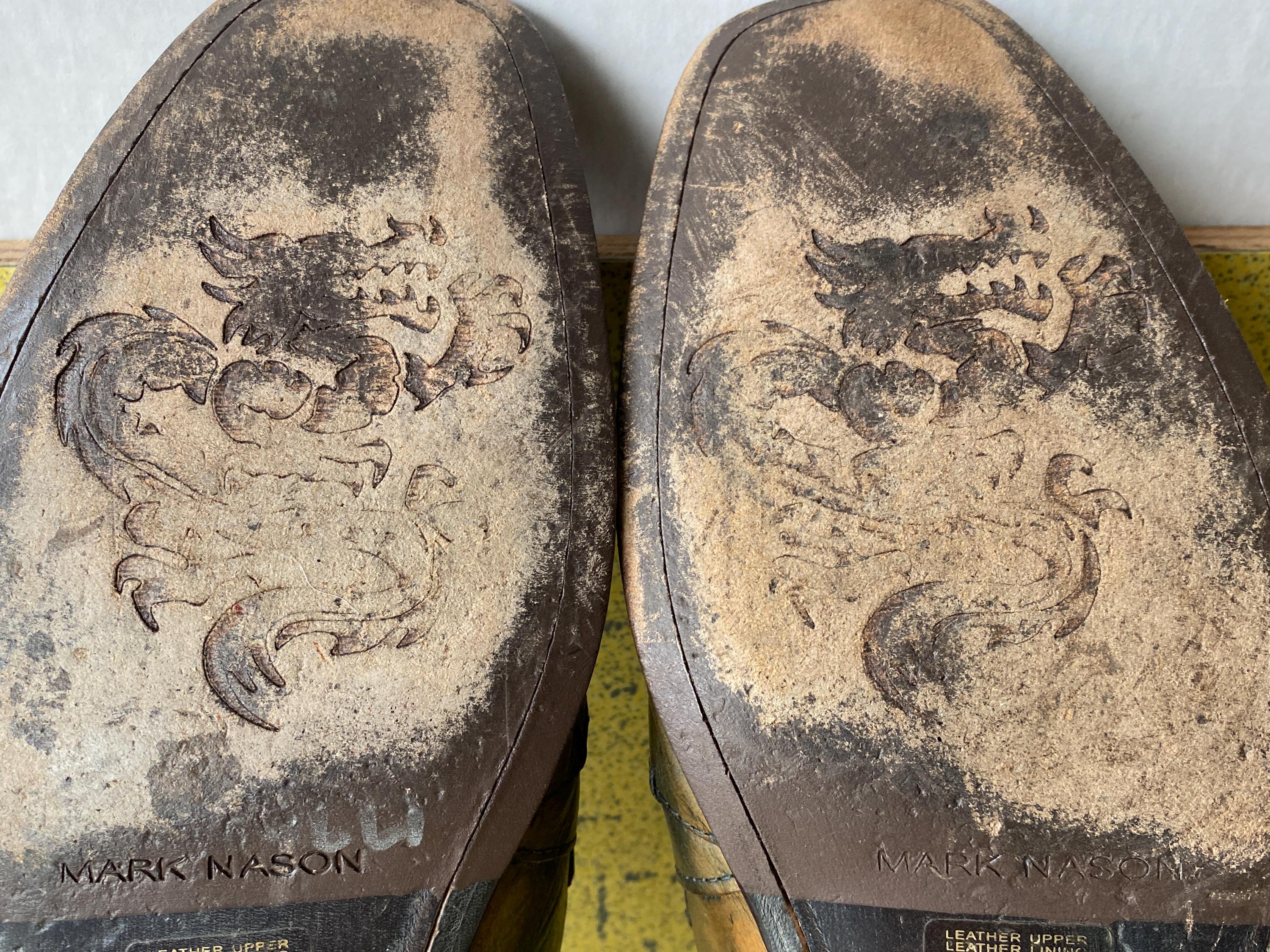 Mark Nason Rock Never Dies Brown “Dragon” slip on leather loafer. Men’s size 9.5 Mark Nason Rock Never Dies Vintage Slip on Loafers - 2 Tone  main image 2