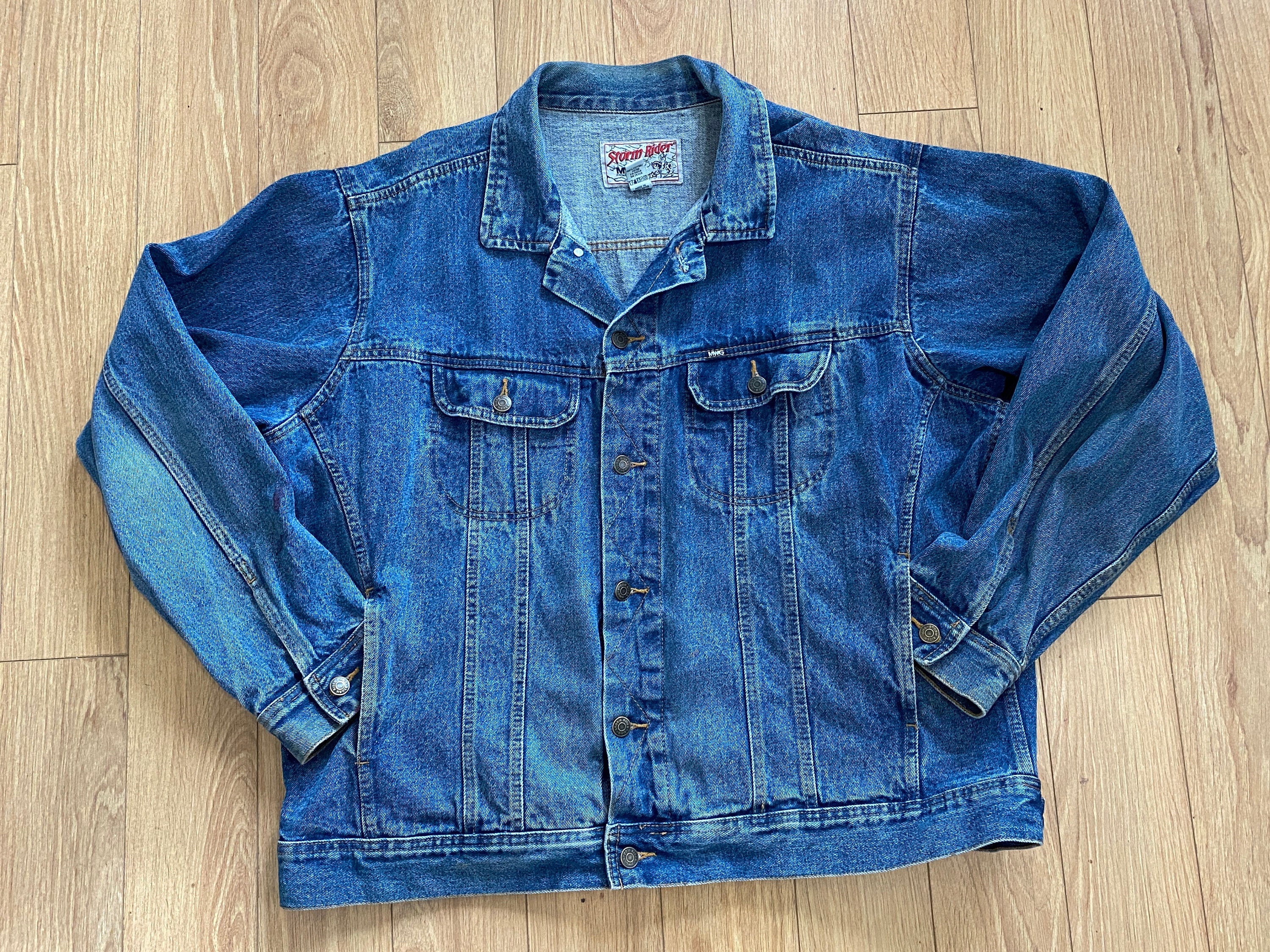 MWG Storm Rider Blue Stone Wash 100% Cotton Denim Jean Trucker