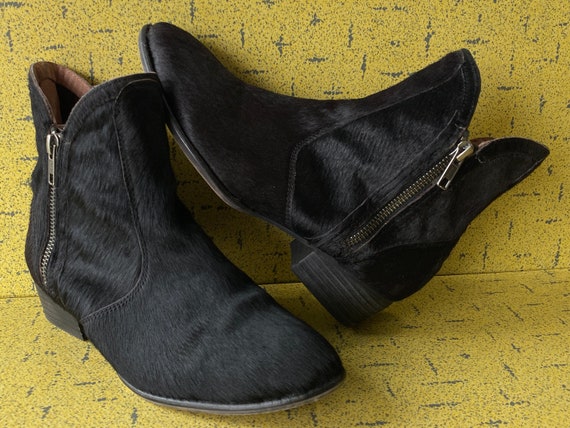 Black calf hair boots discount