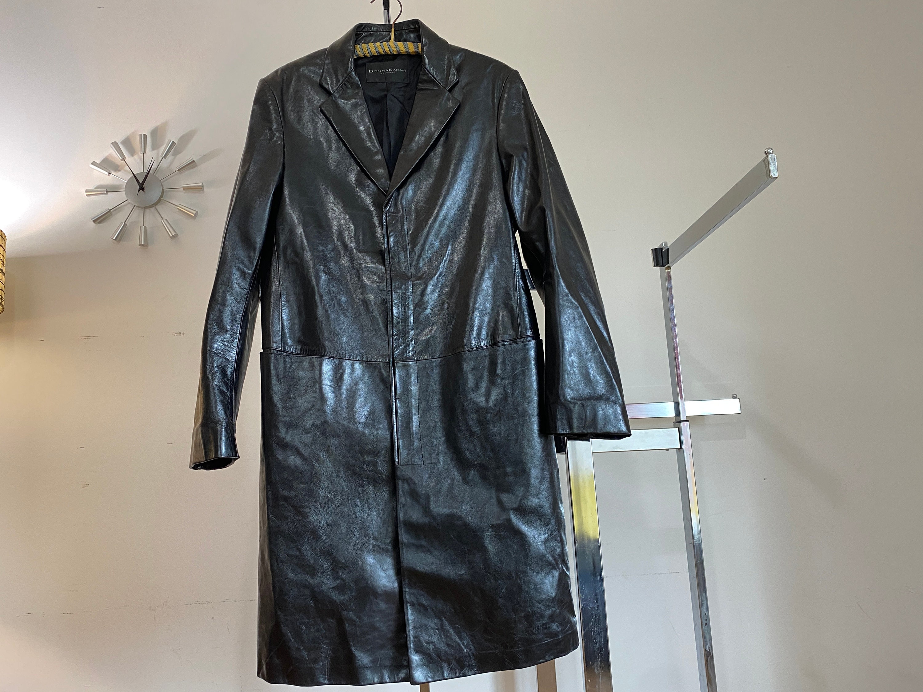 ジャケット・アウター archive DKNY leather car coat y2k archive DKNY leather car coat y2k