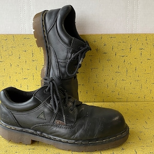 Dr. Martens Safety Toe Work Shoes - Made In ENGLAND - Vintage 1990s Docs Air Wair - Air Cushion Soles - CSA Tags - UK11 US12 - #7781 - VG+++