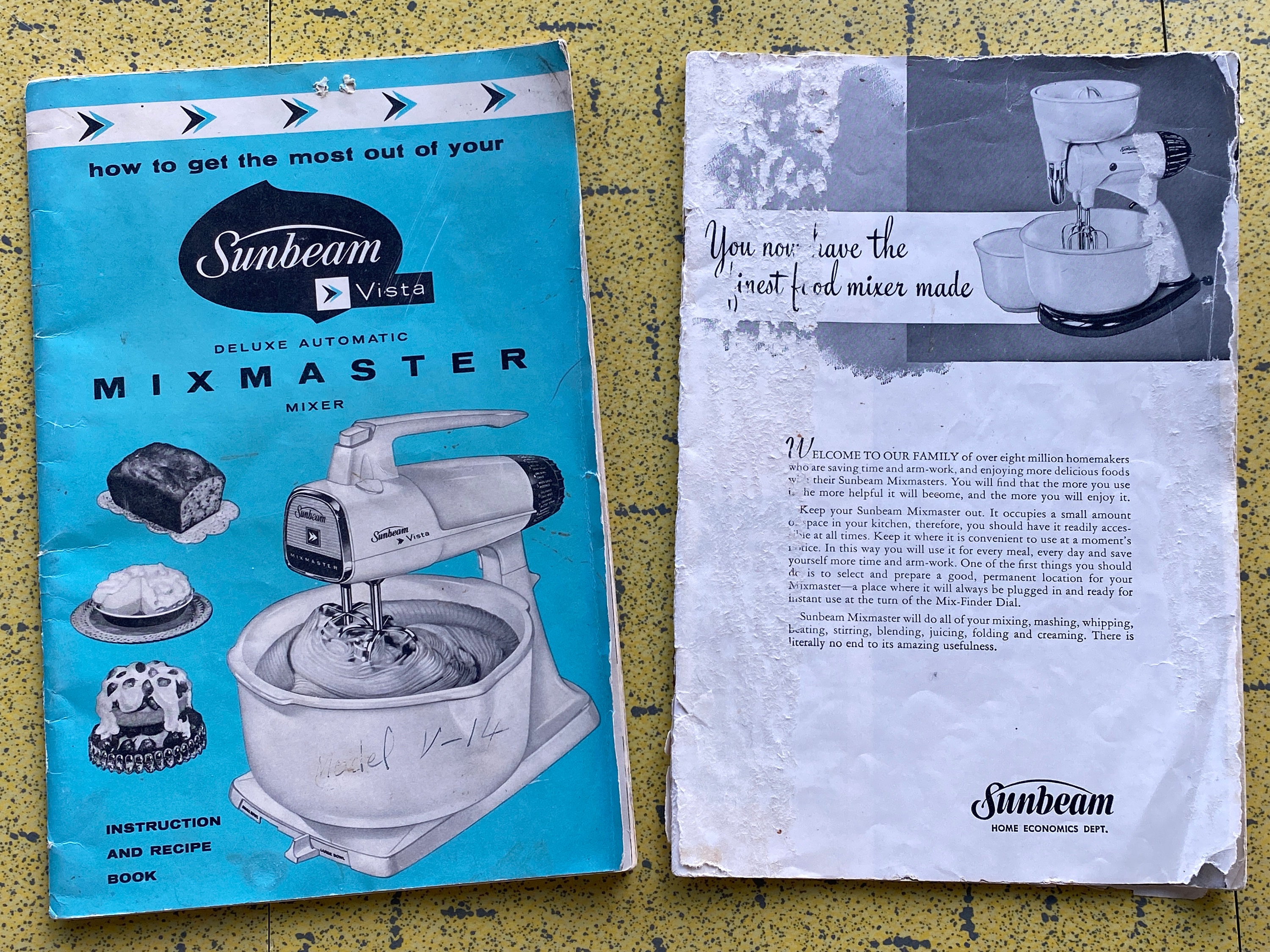 Sold at Auction: Vintage Sunbeam Mixmaster with various attachments