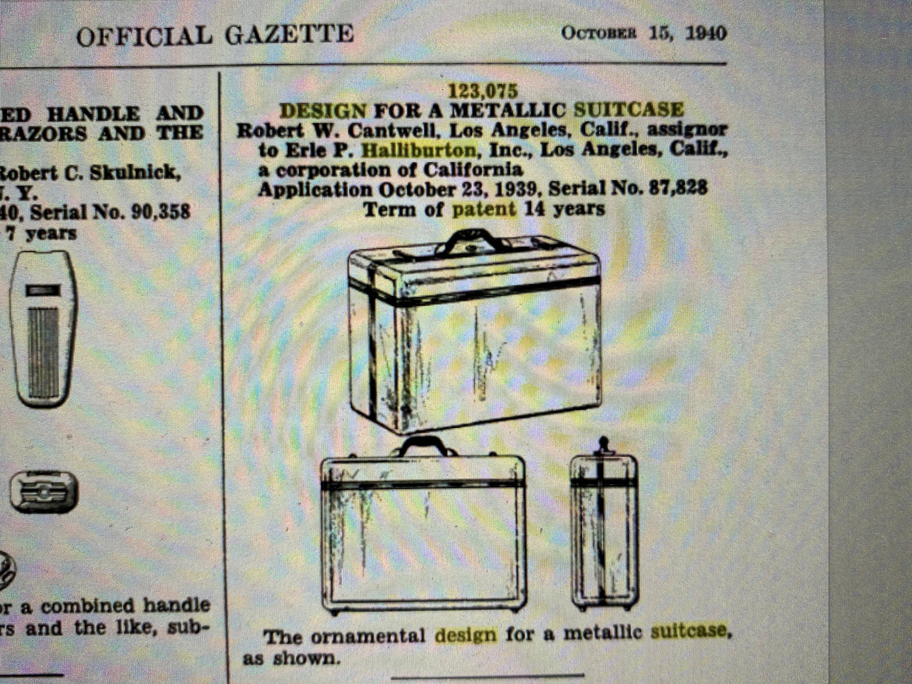 HALLIBURTON Authentic Original Late 30s, Early 40s Very Scarce  