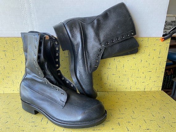 GREB Vtg. 1948 Black Leather Work Combat Boots Canadian Forces Mens Sz 10E Greb CIC Rubber Soles Canada Made Like New VG Etsy Denmark