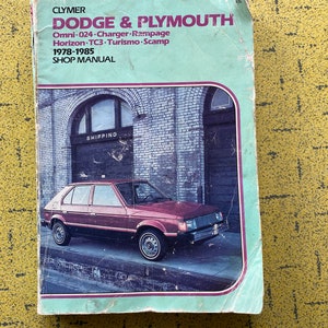 Clymer A155 Dodge & Plymouth 1978-85 ショップマニュアル - Omni Charger Rampage TC3 + - 1986 第 7 版第 1 刷 - トラブルシューティング - 詳細完全版