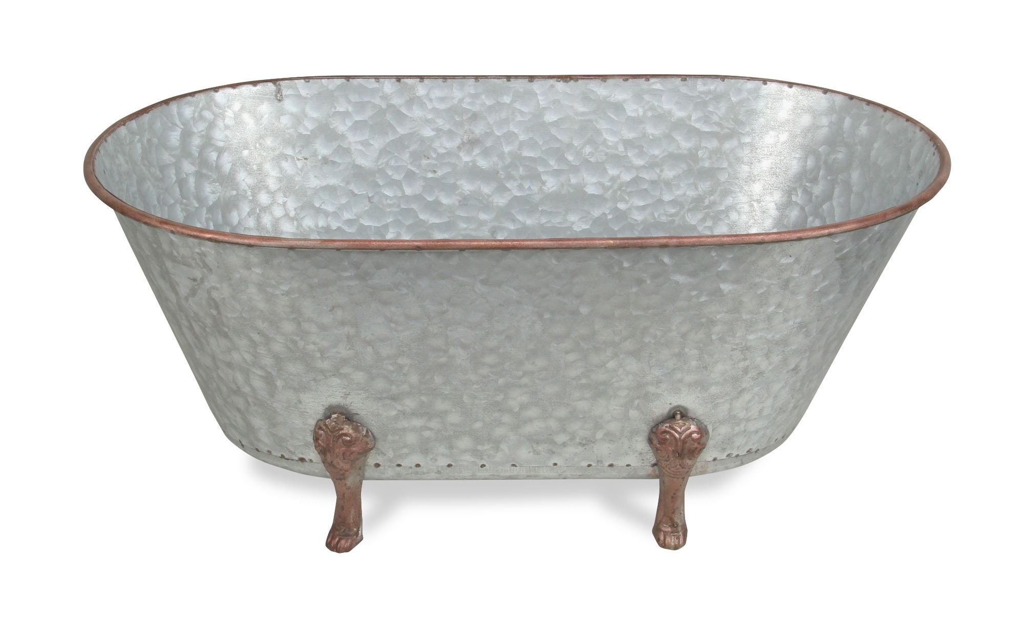 Galvanized Metal Bathtub Large Etsy