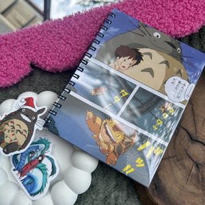 Sketchbook dedicato a Gattobus rilegato a mano in carta ecologica - 2 stickers personalizzati in omaggio - fronte e retro diversa