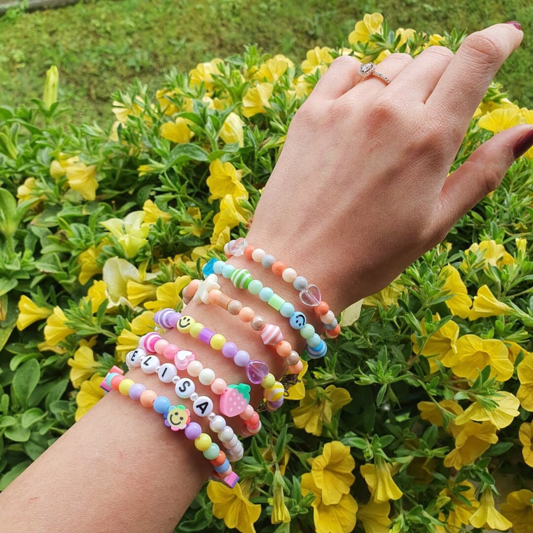 Customizable Bracelets and Anklets With Colors and Letters Etsy