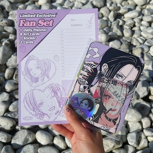 Set di prodotti fanart kawaii per amanti di cartoleria - block notes, adesivi e card personalizzate. Realizzato a mano in edizione limitata