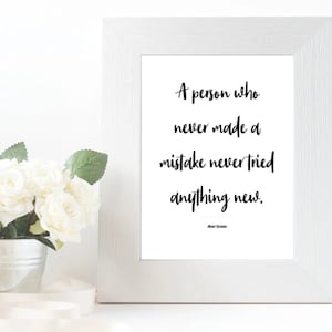 Inspirational Wall Art Albert Einstein Quote PDF Printable