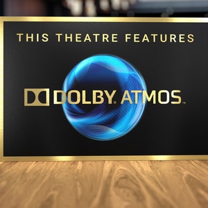 Dolby Atmos Color Home Theater Sign