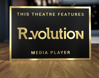 Rvolution Home Theater Sign