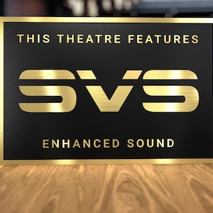 SVS Home Theater Sign