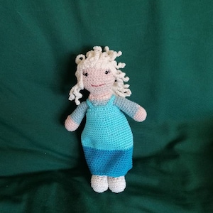Elsa Frozen crocheted as a cuddly toy, toy and doll