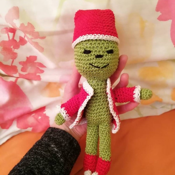 Peluche au crochet Grinch, convient également comme jouet et article de fan