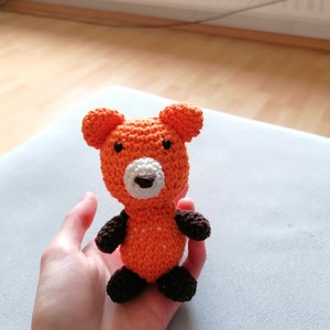 Crocheted fox as a cuddly toy, toy, talisman, gift