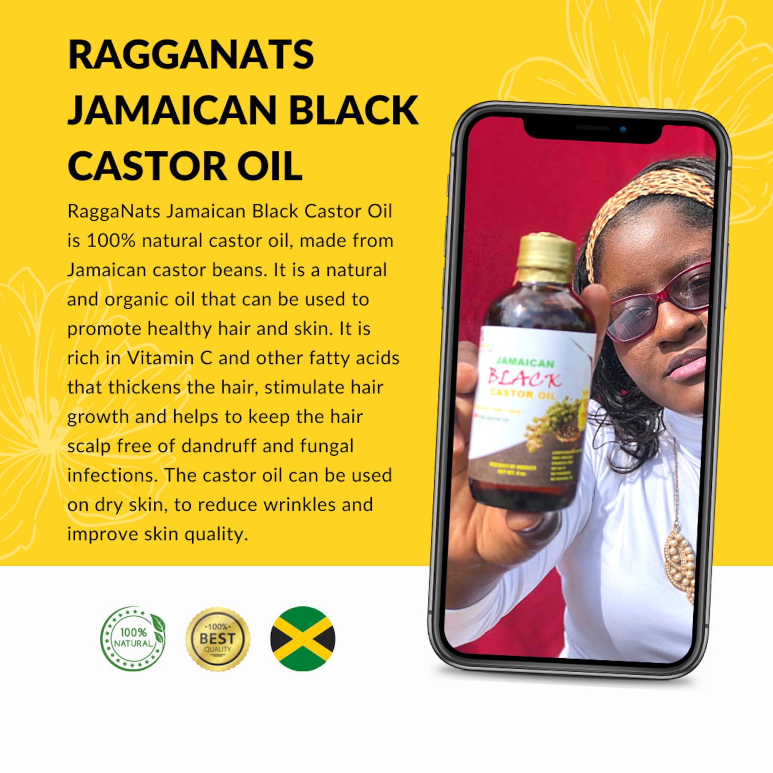 Jamaican Black Castor Oil Raw Unrefined 100 Natural & Etsy