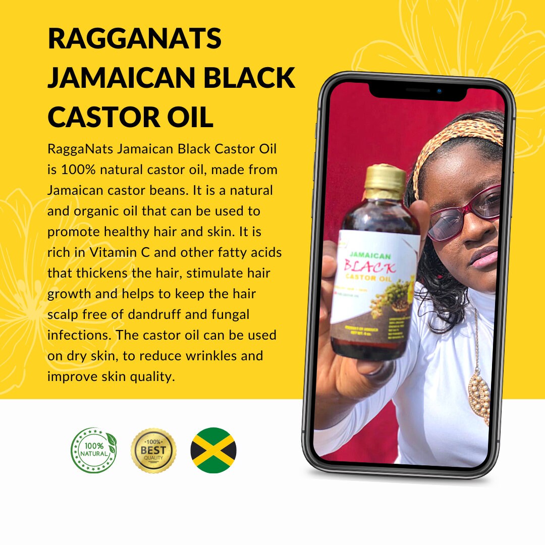 Jamaican Black Castor Oil Raw Unrefined 100 Natural & Etsy