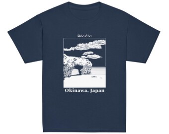 Klassiek jeugd-T-shirt - Haisai Okinawa Japan - korte mouw met wit ontwerp