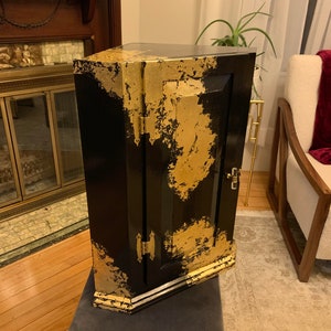 Gold Leaf Corner Cabinet