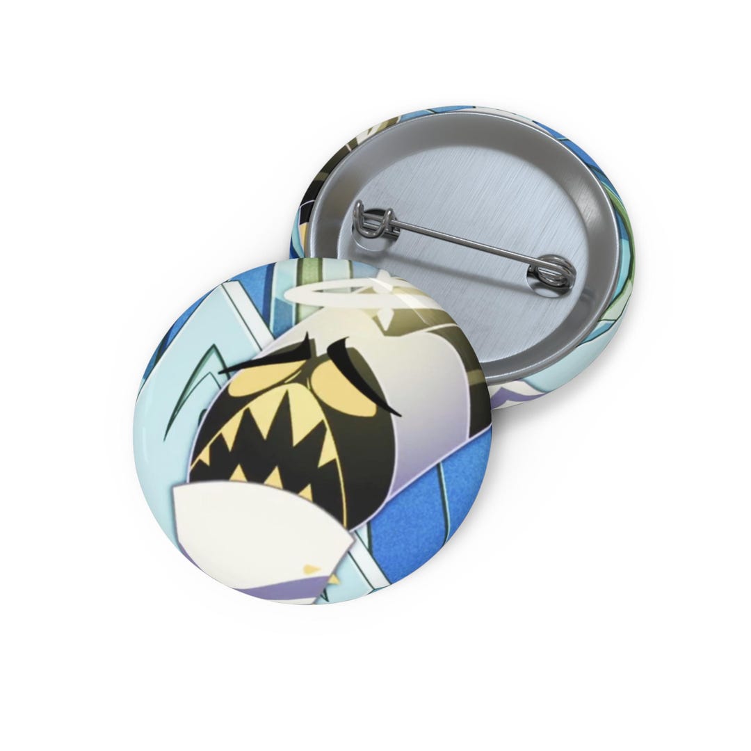 Hazbin Hotel Adam Distressed Screaming Monster Face Pin Button | 1.25 ...