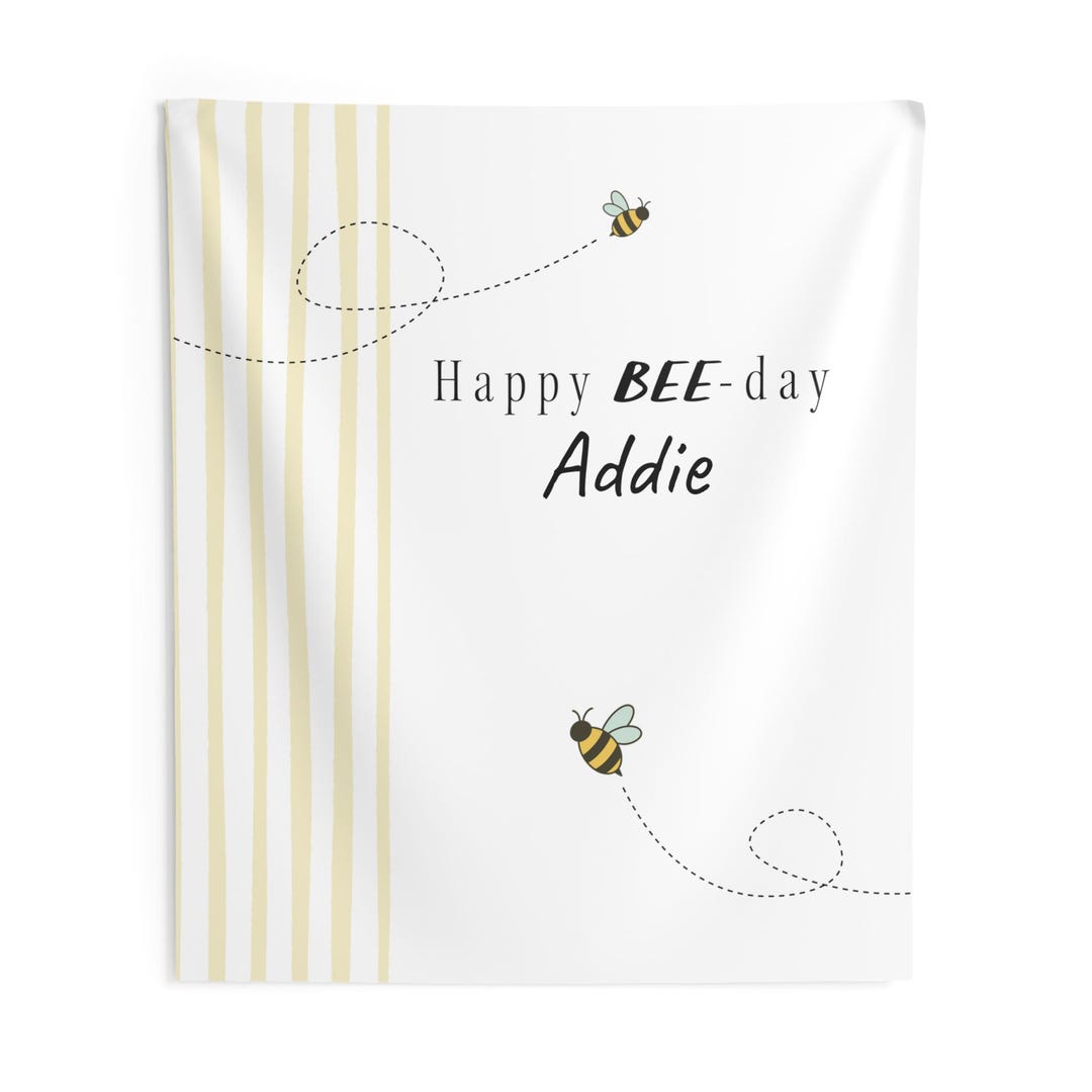 Personalized Baby First Bee Day Banner - Custom Name Theme Party Sign ...