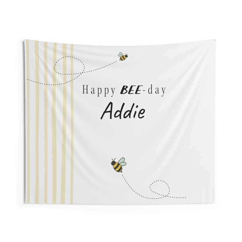 Personalized Baby First Bee Day Banner - Custom Name Theme Party Sign ...