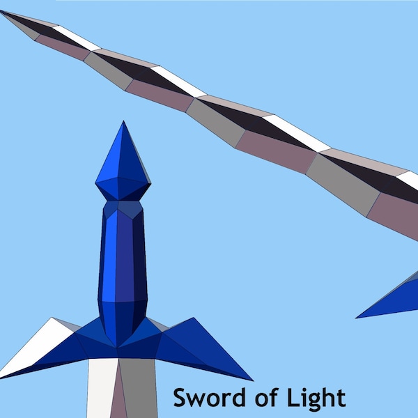 Sword of Light - PDF SVG DIY Papercraft pattern for a hero's sword