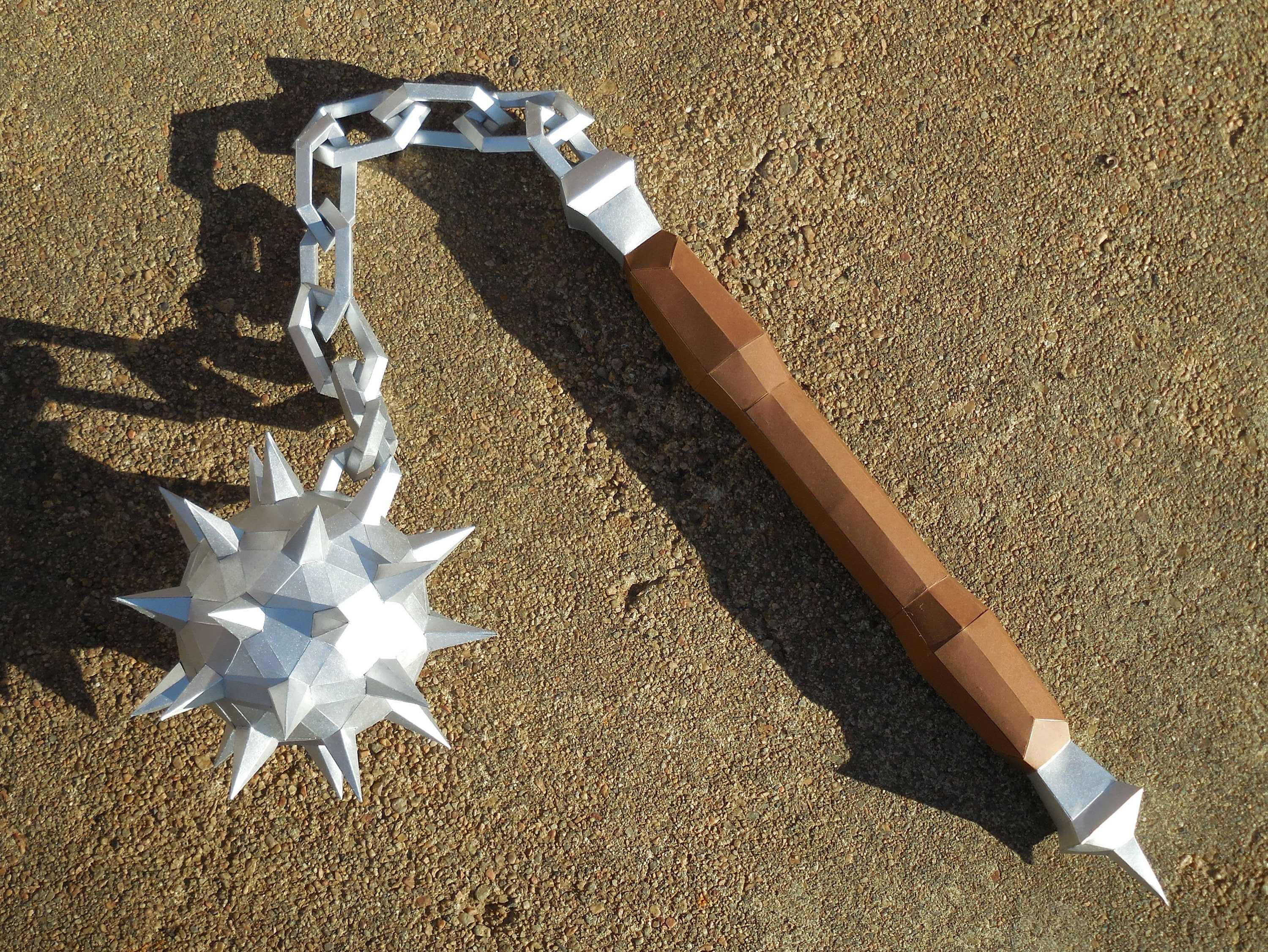 Medieval Flail - PDF SVG DIY Papercraft Pattern for a Detailed Chain ...